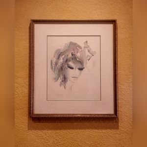 Rare & Original Hand Signed Shan Merry Artist Proof Seriolithograph Framed Art